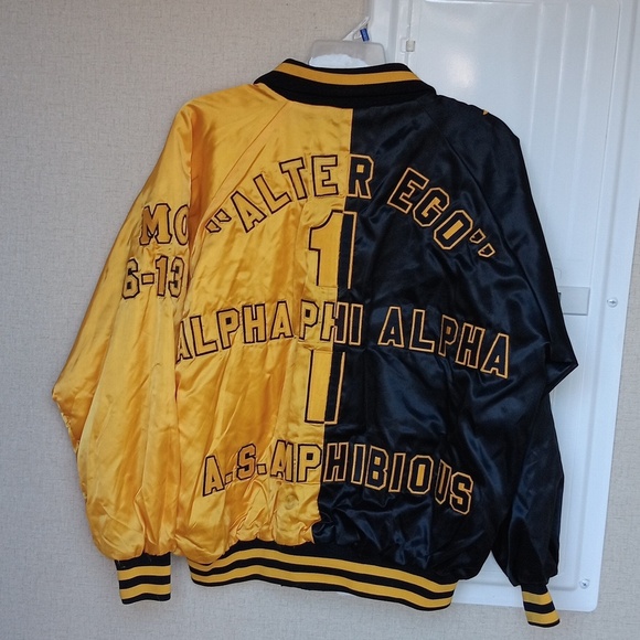 Vintage Alpha Old Gold Bomber Jacket Chicago knitting mills - Picture 8 of 11